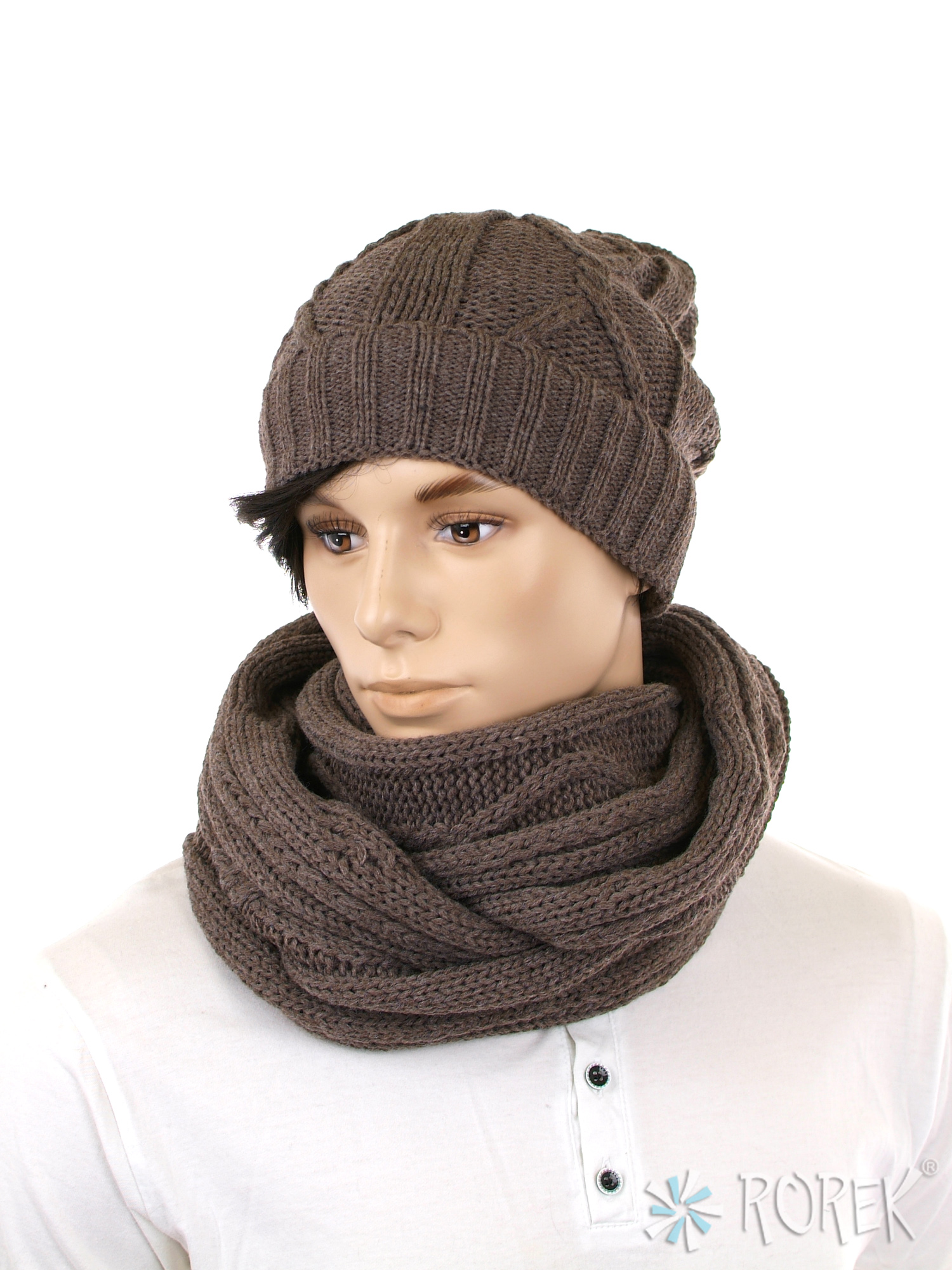 Czapka Zimowa Męska - Romb