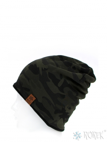 Czapka dziecięca termo - military + polar